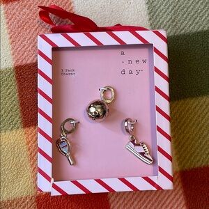 a new day Pickleball Themed Charms Set of 3